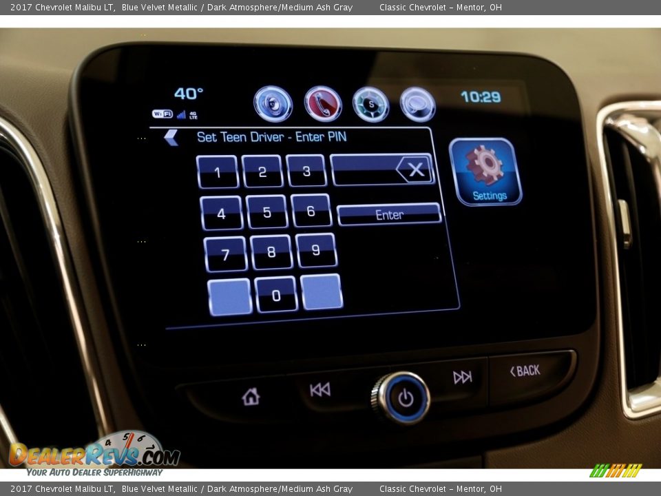 2017 Chevrolet Malibu LT Blue Velvet Metallic / Dark Atmosphere/Medium Ash Gray Photo #17
