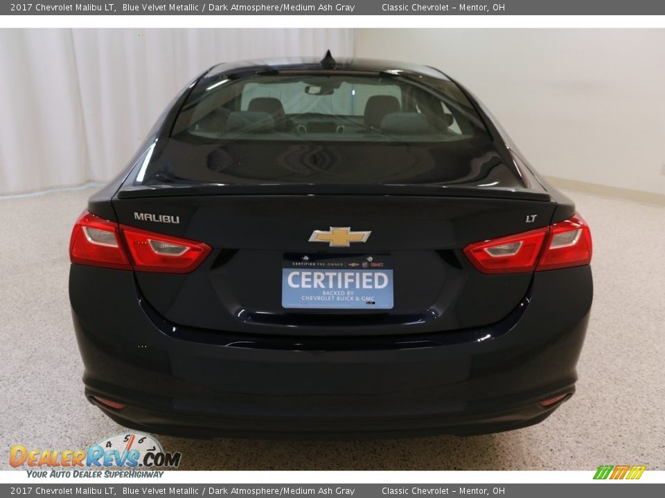 2017 Chevrolet Malibu LT Blue Velvet Metallic / Dark Atmosphere/Medium Ash Gray Photo #22