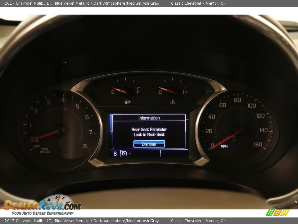 2017 Chevrolet Malibu LT Blue Velvet Metallic / Dark Atmosphere/Medium Ash Gray Photo #25