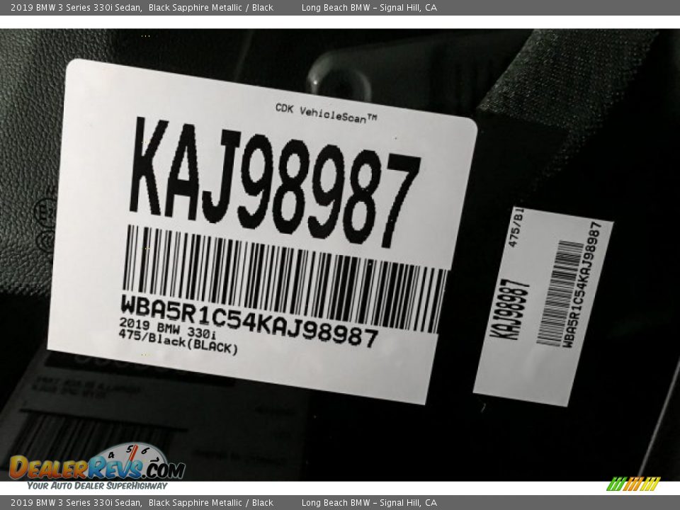 2019 BMW 3 Series 330i Sedan Black Sapphire Metallic / Black Photo #11