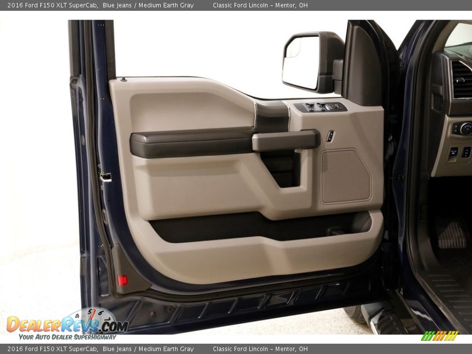 2016 Ford F150 XLT SuperCab Blue Jeans / Medium Earth Gray Photo #4