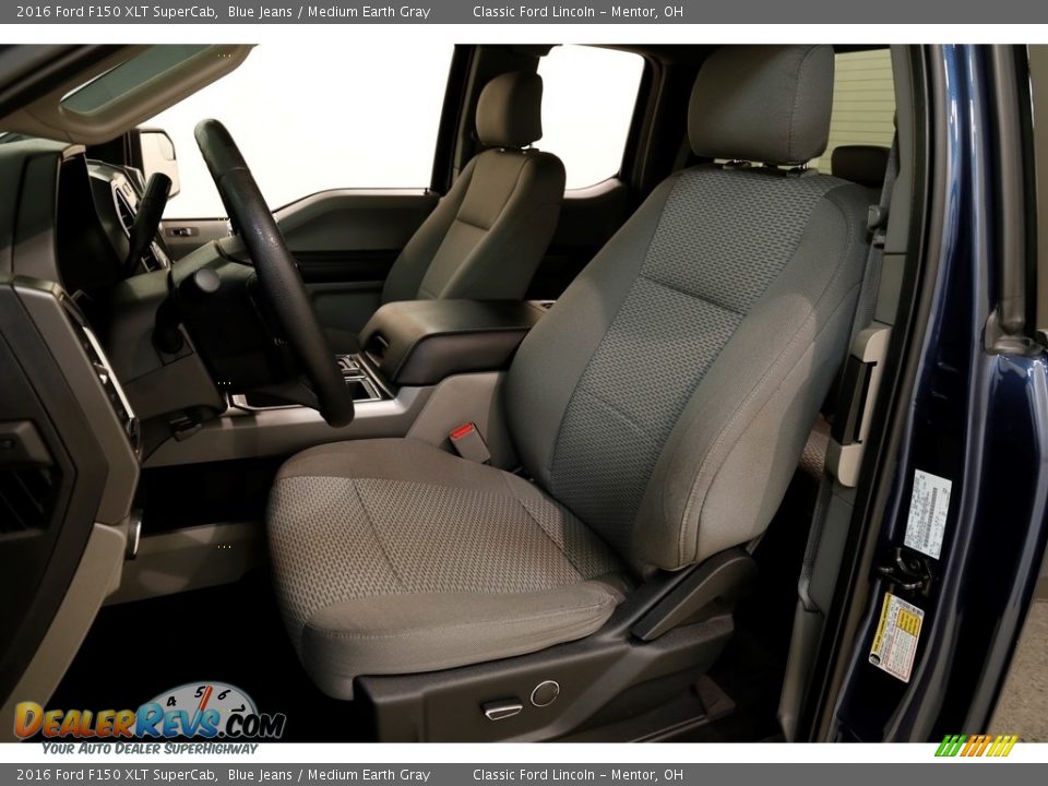2016 Ford F150 XLT SuperCab Blue Jeans / Medium Earth Gray Photo #5