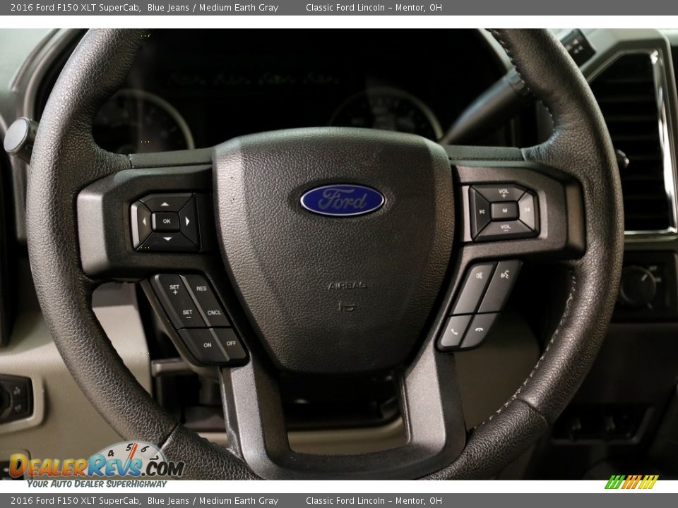 2016 Ford F150 XLT SuperCab Blue Jeans / Medium Earth Gray Photo #7