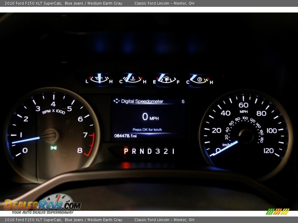 2016 Ford F150 XLT SuperCab Blue Jeans / Medium Earth Gray Photo #8