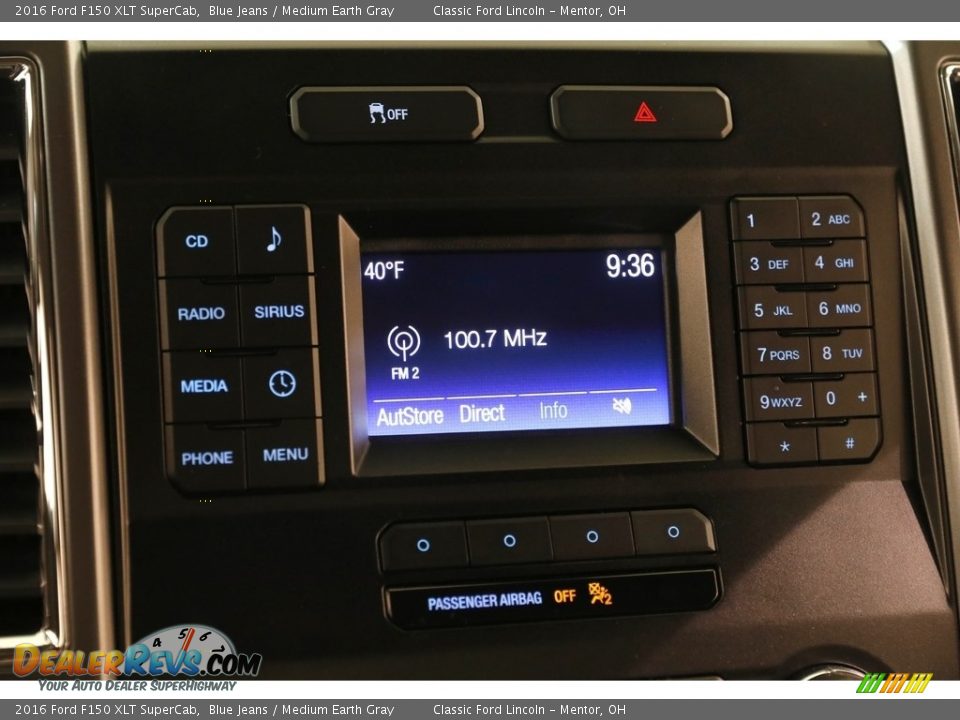 2016 Ford F150 XLT SuperCab Blue Jeans / Medium Earth Gray Photo #10