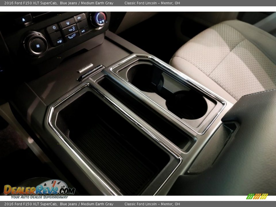 2016 Ford F150 XLT SuperCab Blue Jeans / Medium Earth Gray Photo #12
