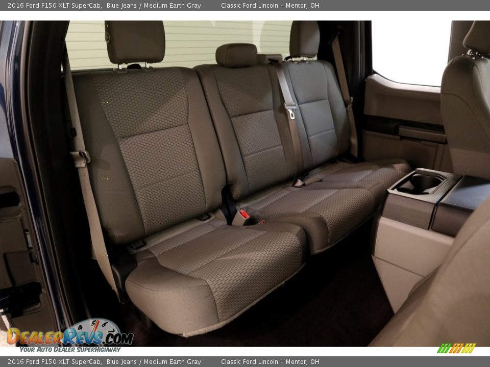 2016 Ford F150 XLT SuperCab Blue Jeans / Medium Earth Gray Photo #15