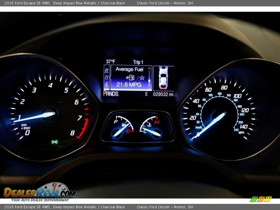 2016 Ford Escape SE 4WD Deep Impact Blue Metallic / Charcoal Black Photo #8