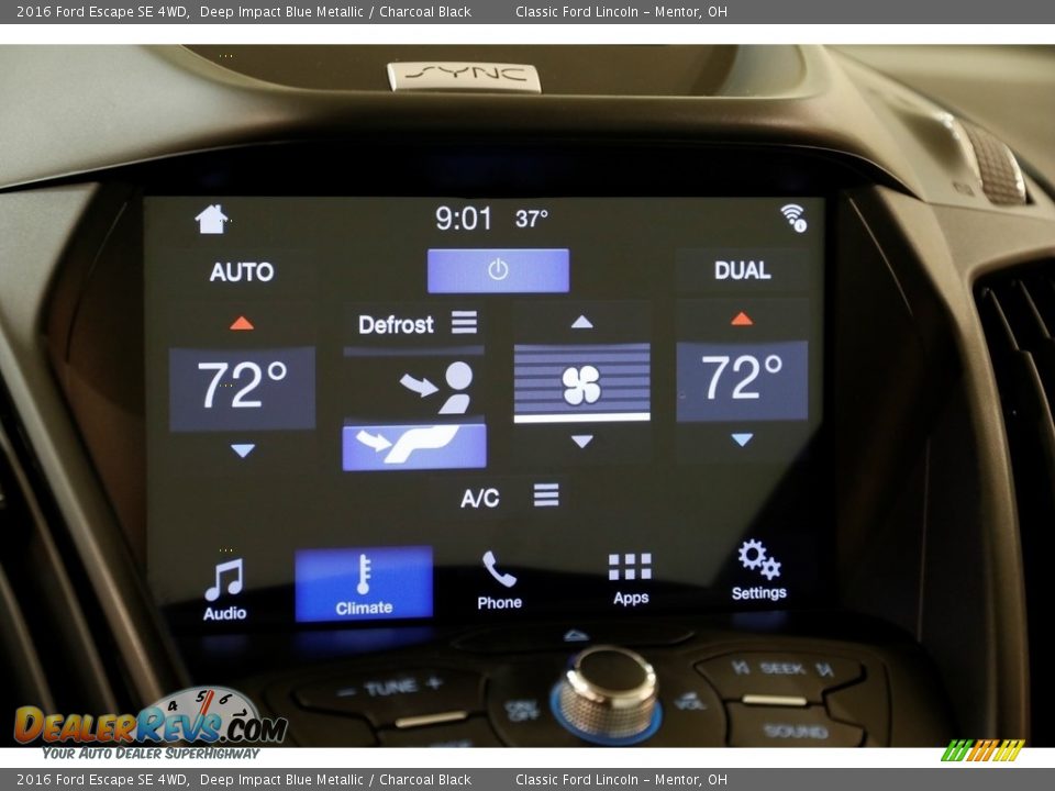 2016 Ford Escape SE 4WD Deep Impact Blue Metallic / Charcoal Black Photo #12