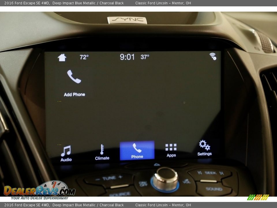 2016 Ford Escape SE 4WD Deep Impact Blue Metallic / Charcoal Black Photo #13