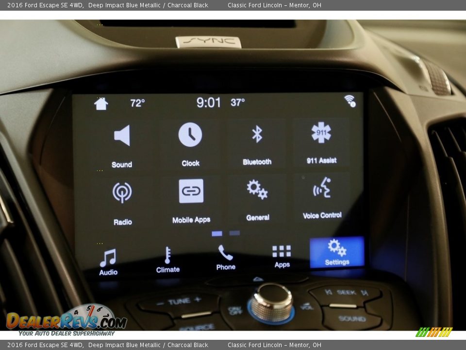 2016 Ford Escape SE 4WD Deep Impact Blue Metallic / Charcoal Black Photo #14