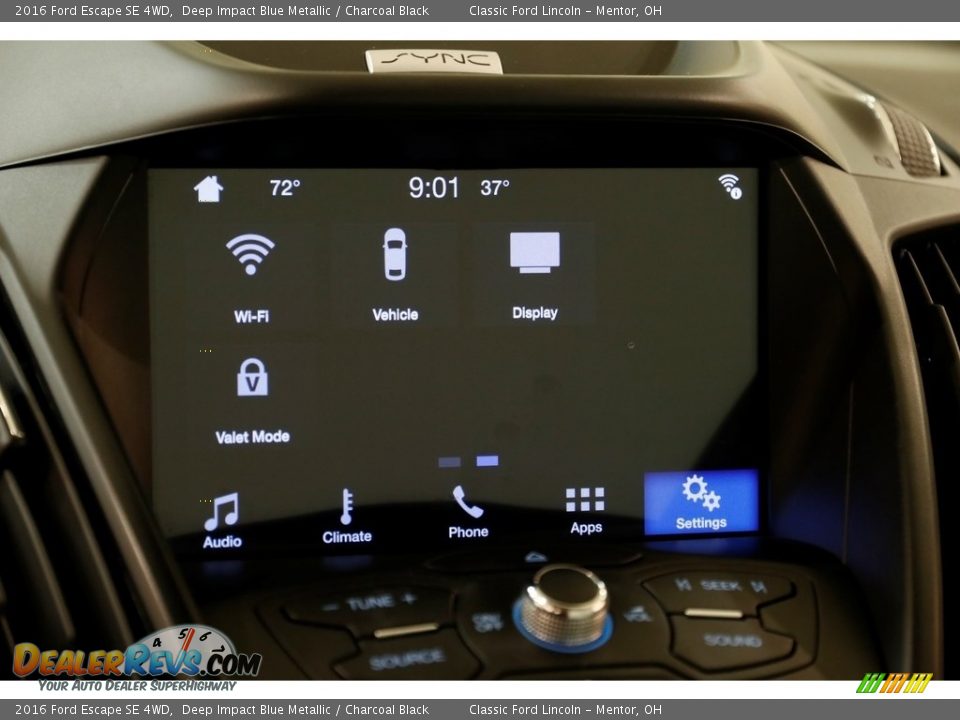 2016 Ford Escape SE 4WD Deep Impact Blue Metallic / Charcoal Black Photo #15