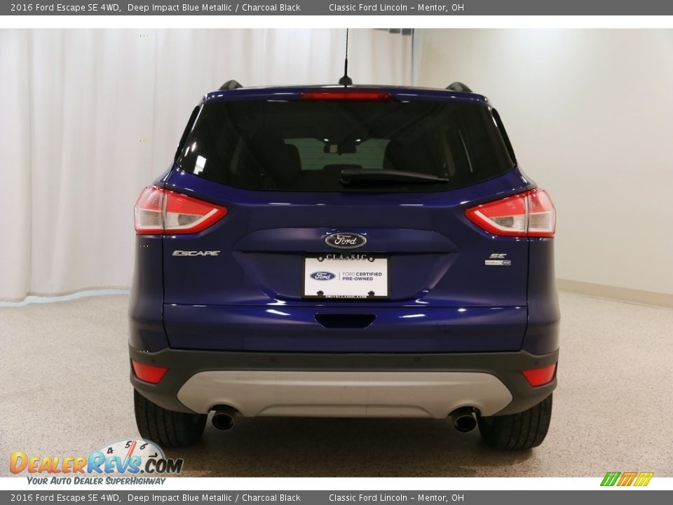 2016 Ford Escape SE 4WD Deep Impact Blue Metallic / Charcoal Black Photo #21