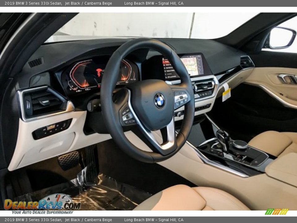 2019 BMW 3 Series 330i Sedan Jet Black / Canberra Beige Photo #4