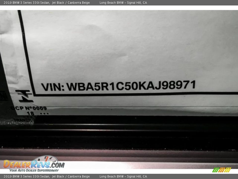 2019 BMW 3 Series 330i Sedan Jet Black / Canberra Beige Photo #11