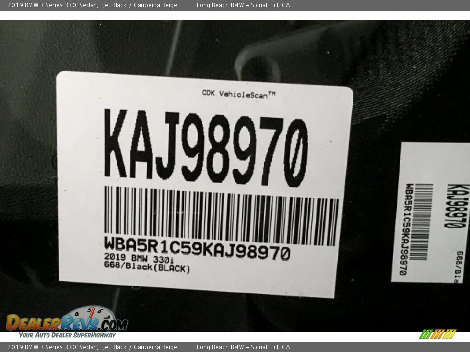 2019 BMW 3 Series 330i Sedan Jet Black / Canberra Beige Photo #11