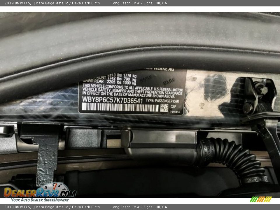 2019 BMW i3 S Jucaro Beige Metallic / Deka Dark Cloth Photo #11