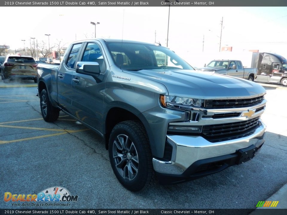 2019 Chevrolet Silverado 1500 LT Double Cab 4WD Satin Steel Metallic / Jet Black Photo #3