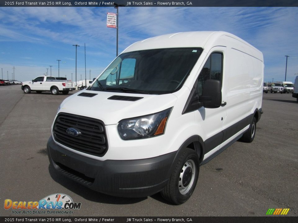 2015 Ford Transit Van 250 MR Long Oxford White / Pewter Photo #1