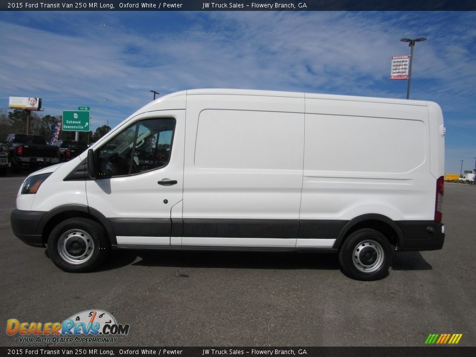 2015 Ford Transit Van 250 MR Long Oxford White / Pewter Photo #2