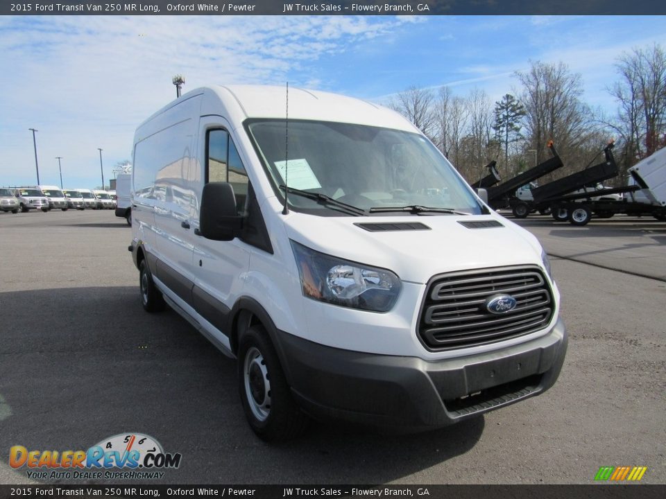 2015 Ford Transit Van 250 MR Long Oxford White / Pewter Photo #7