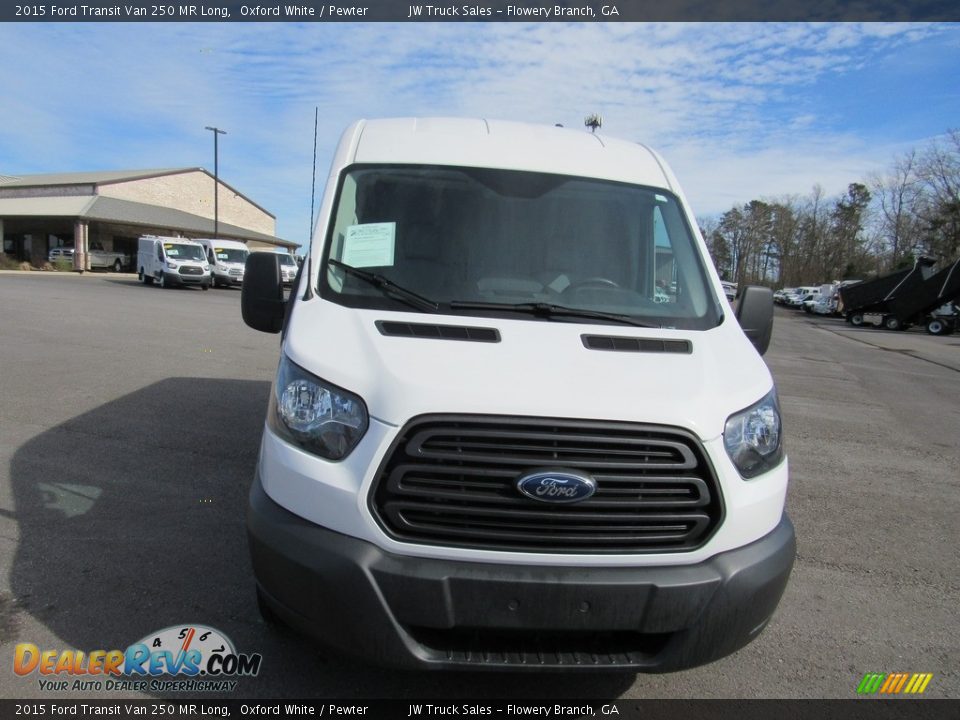 2015 Ford Transit Van 250 MR Long Oxford White / Pewter Photo #8