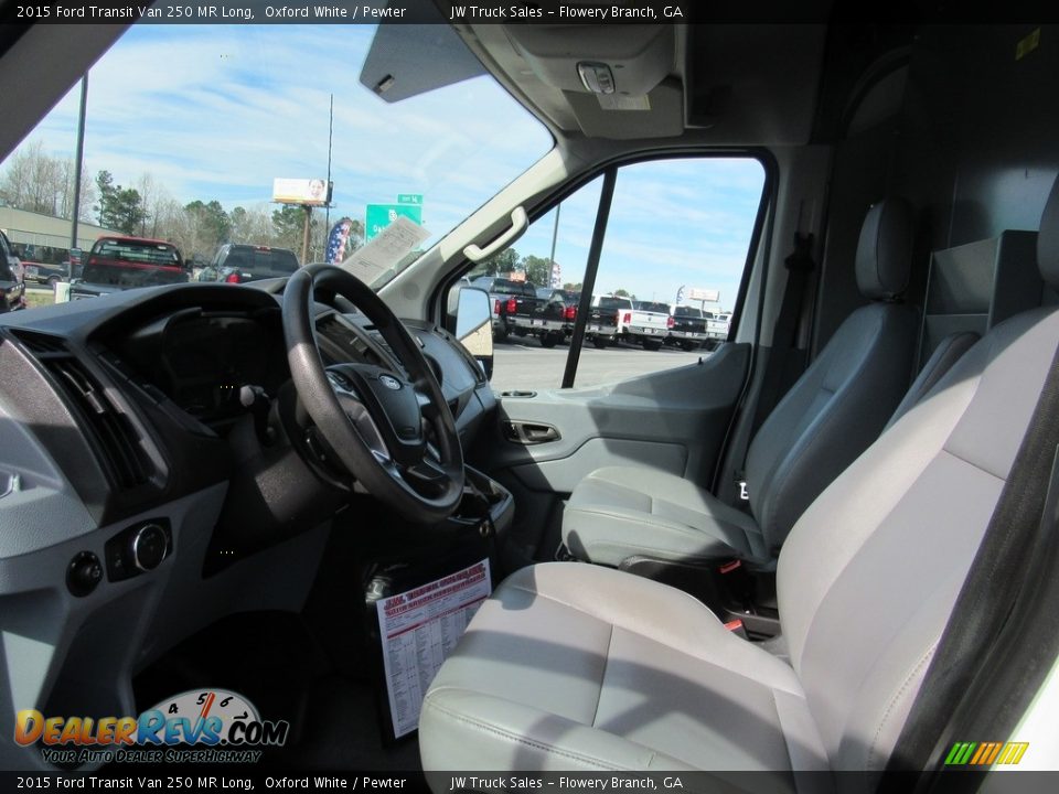 2015 Ford Transit Van 250 MR Long Oxford White / Pewter Photo #21