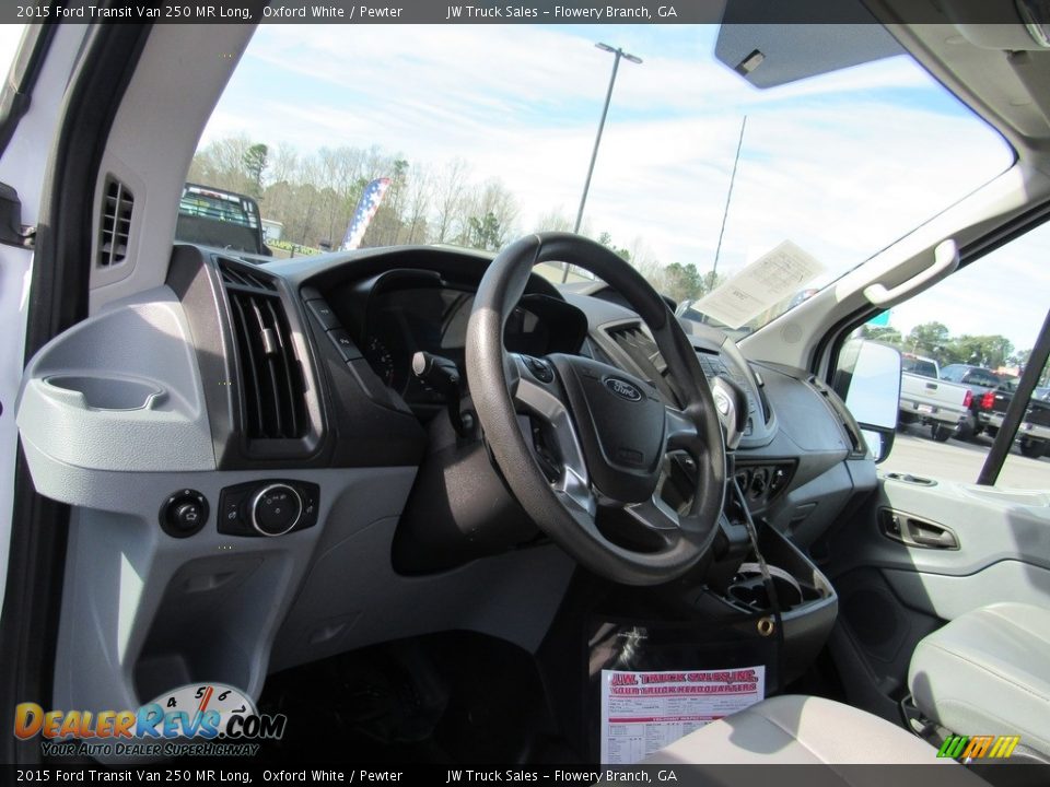 2015 Ford Transit Van 250 MR Long Oxford White / Pewter Photo #22