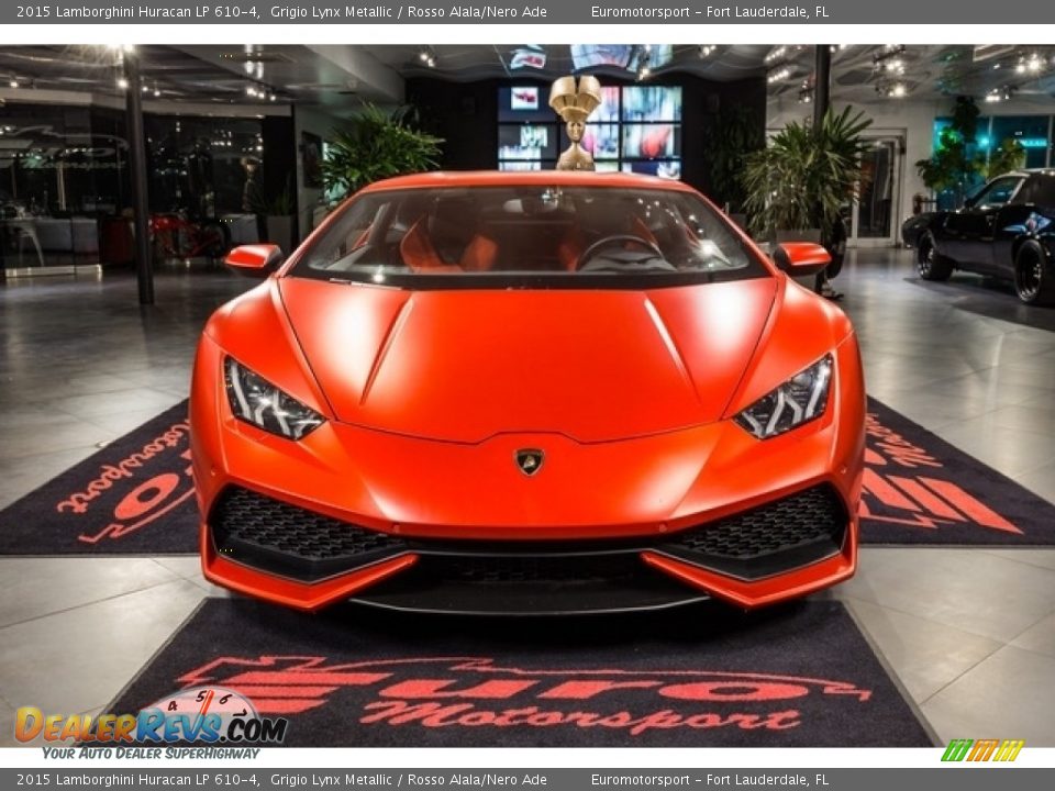 2015 Lamborghini Huracan LP 610-4 Grigio Lynx Metallic / Rosso Alala/Nero Ade Photo #4
