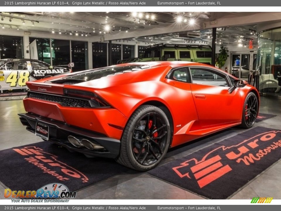 2015 Lamborghini Huracan LP 610-4 Grigio Lynx Metallic / Rosso Alala/Nero Ade Photo #7