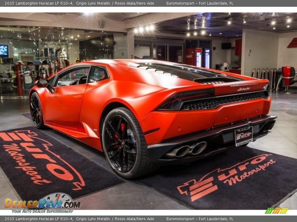 2015 Lamborghini Huracan LP 610-4 Grigio Lynx Metallic / Rosso Alala/Nero Ade Photo #9