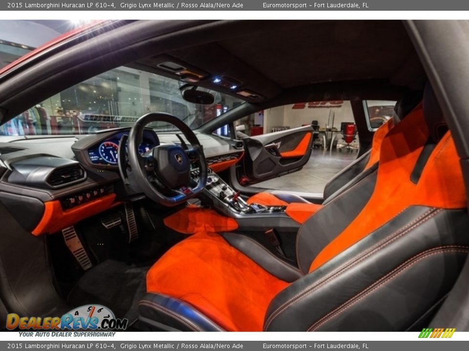 Rosso Alala/Nero Ade Interior - 2015 Lamborghini Huracan LP 610-4 Photo #20