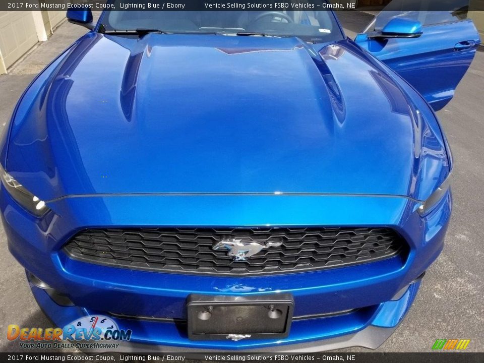 2017 Ford Mustang Ecoboost Coupe Lightning Blue / Ebony Photo #11
