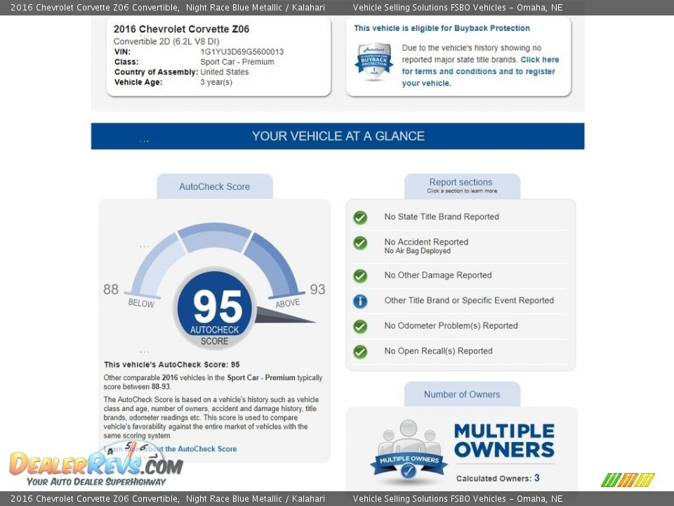 Dealer Info of 2016 Chevrolet Corvette Z06 Convertible Photo #1