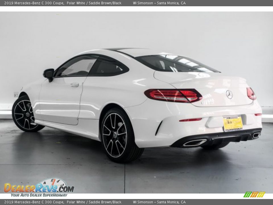 2019 Mercedes-Benz C 300 Coupe Polar White / Saddle Brown/Black Photo #2