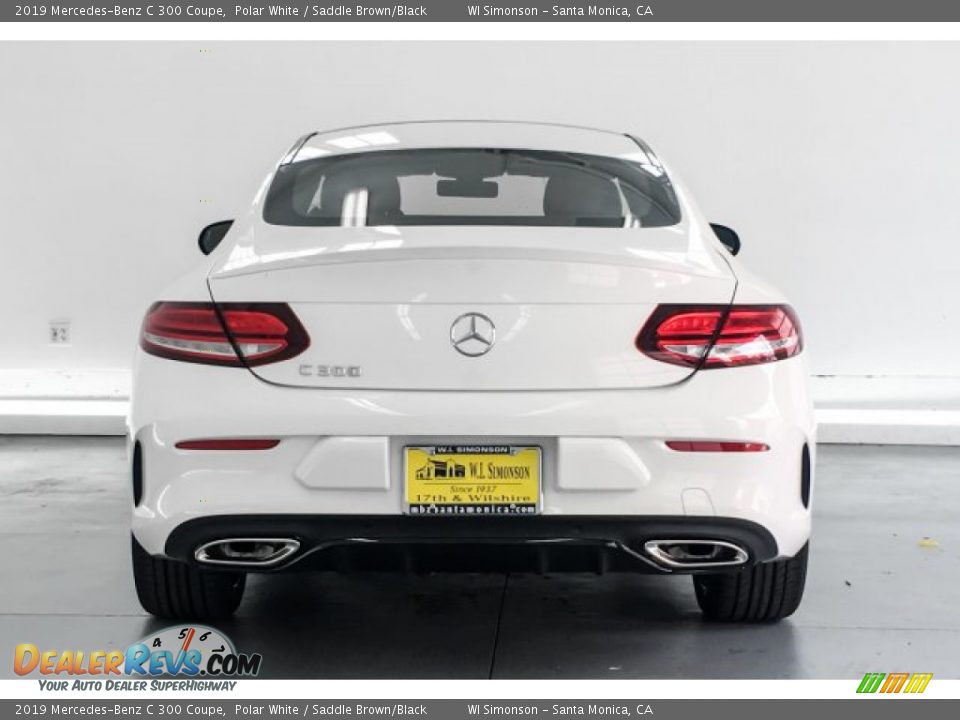 2019 Mercedes-Benz C 300 Coupe Polar White / Saddle Brown/Black Photo #3
