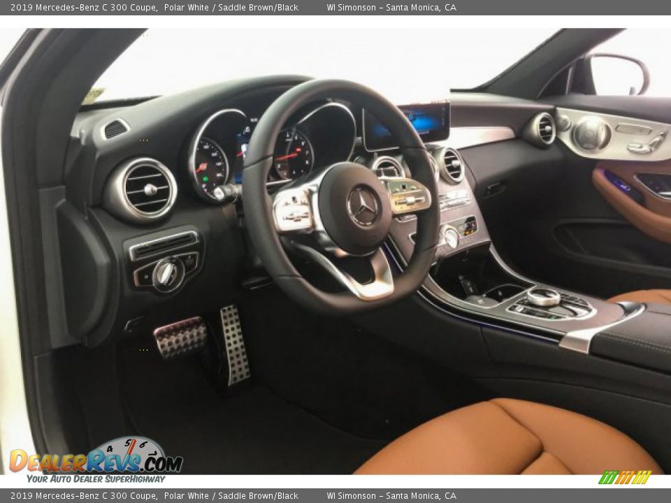2019 Mercedes-Benz C 300 Coupe Polar White / Saddle Brown/Black Photo #4