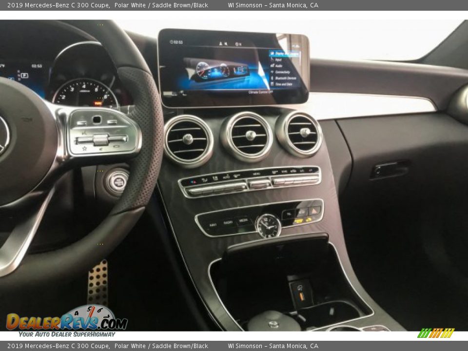 2019 Mercedes-Benz C 300 Coupe Polar White / Saddle Brown/Black Photo #6
