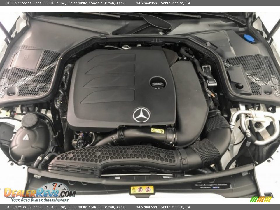 2019 Mercedes-Benz C 300 Coupe Polar White / Saddle Brown/Black Photo #8
