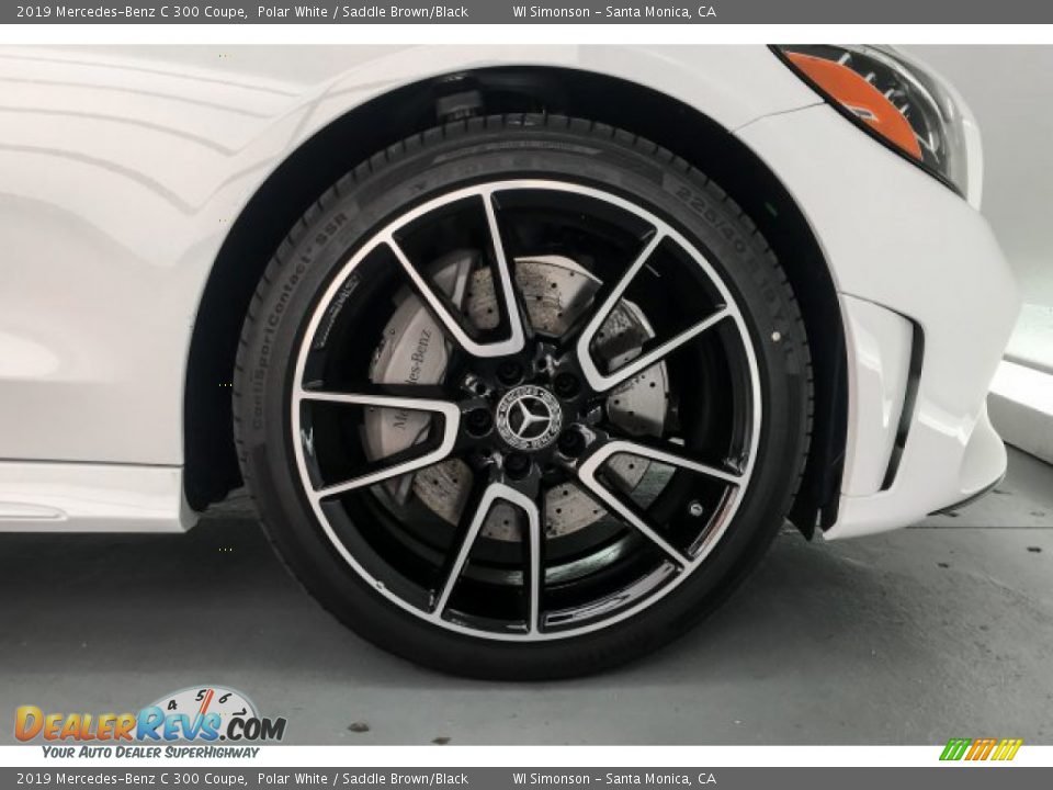 2019 Mercedes-Benz C 300 Coupe Polar White / Saddle Brown/Black Photo #9