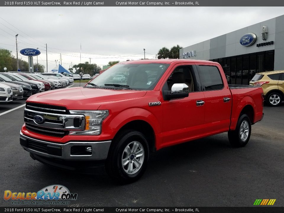 2018 Ford F150 XLT SuperCrew Race Red / Light Camel Photo #1