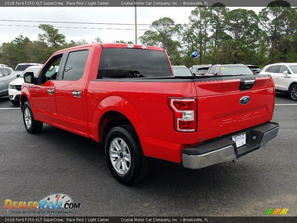 2018 Ford F150 XLT SuperCrew Race Red / Light Camel Photo #3