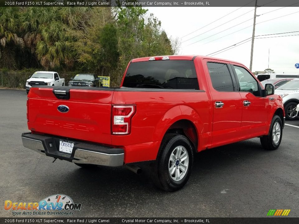 2018 Ford F150 XLT SuperCrew Race Red / Light Camel Photo #5
