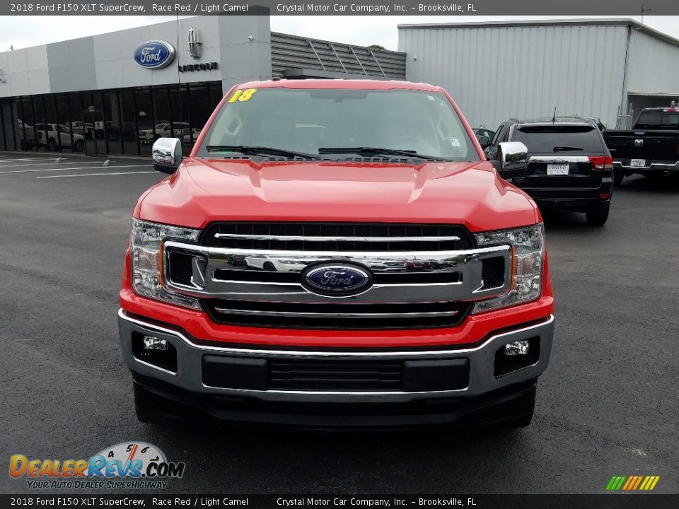 2018 Ford F150 XLT SuperCrew Race Red / Light Camel Photo #8