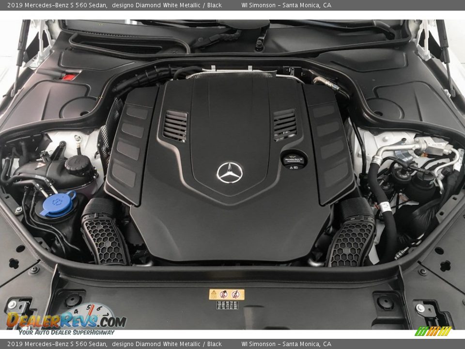 2019 Mercedes-Benz S 560 Sedan designo Diamond White Metallic / Black Photo #8