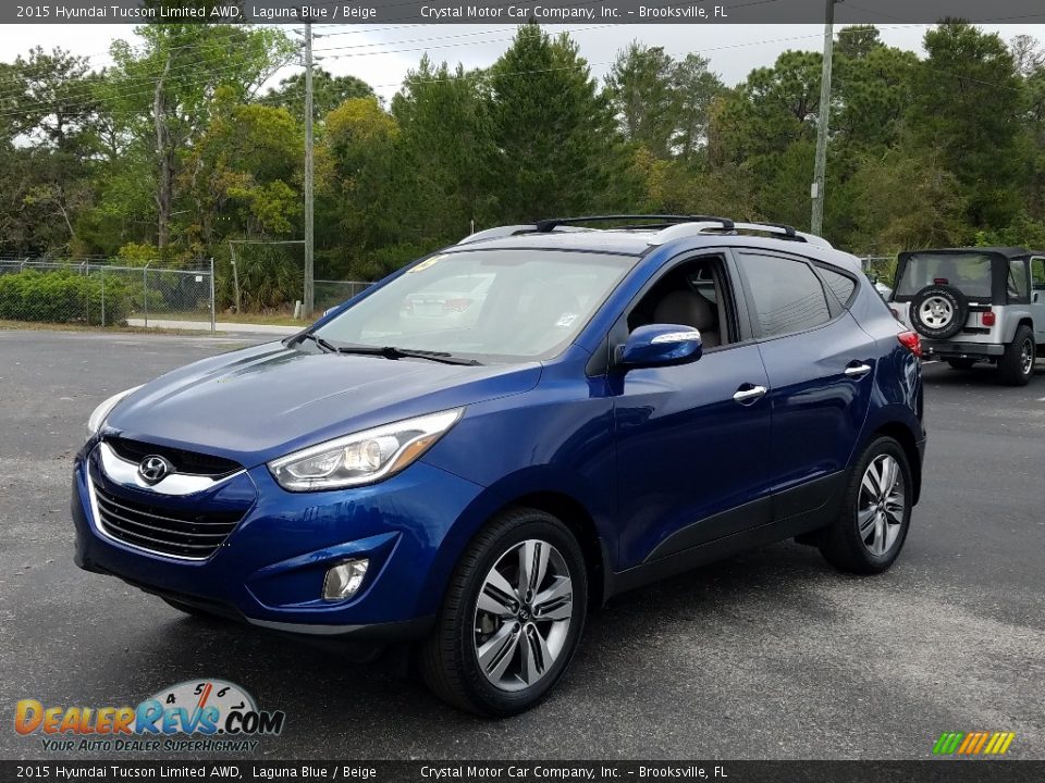 2015 Hyundai Tucson Limited AWD Laguna Blue / Beige Photo #1