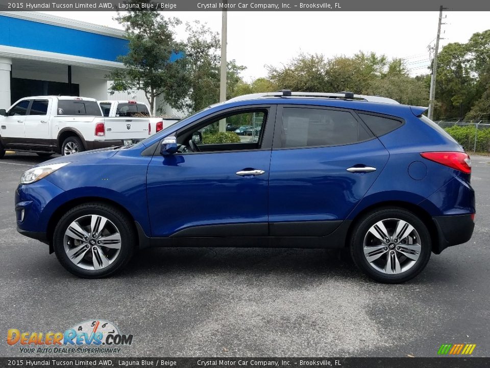 2015 Hyundai Tucson Limited AWD Laguna Blue / Beige Photo #2