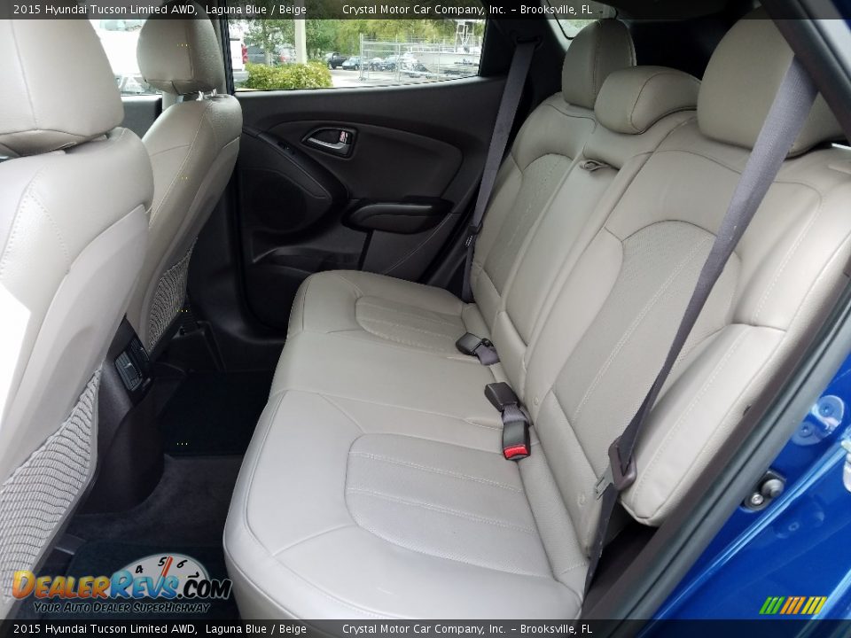 2015 Hyundai Tucson Limited AWD Laguna Blue / Beige Photo #10