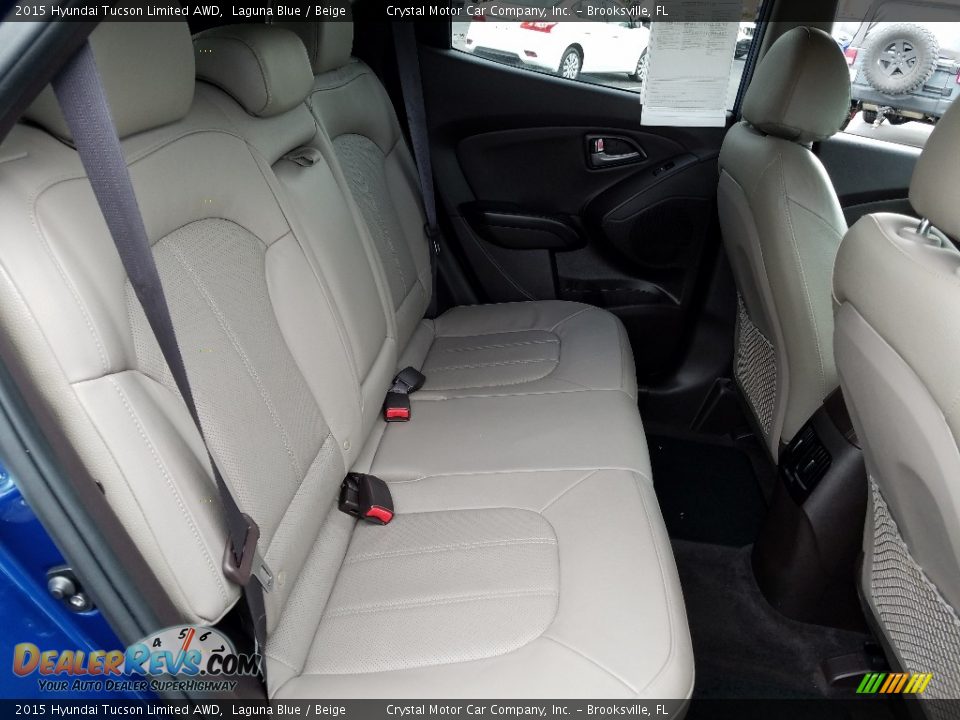 2015 Hyundai Tucson Limited AWD Laguna Blue / Beige Photo #11