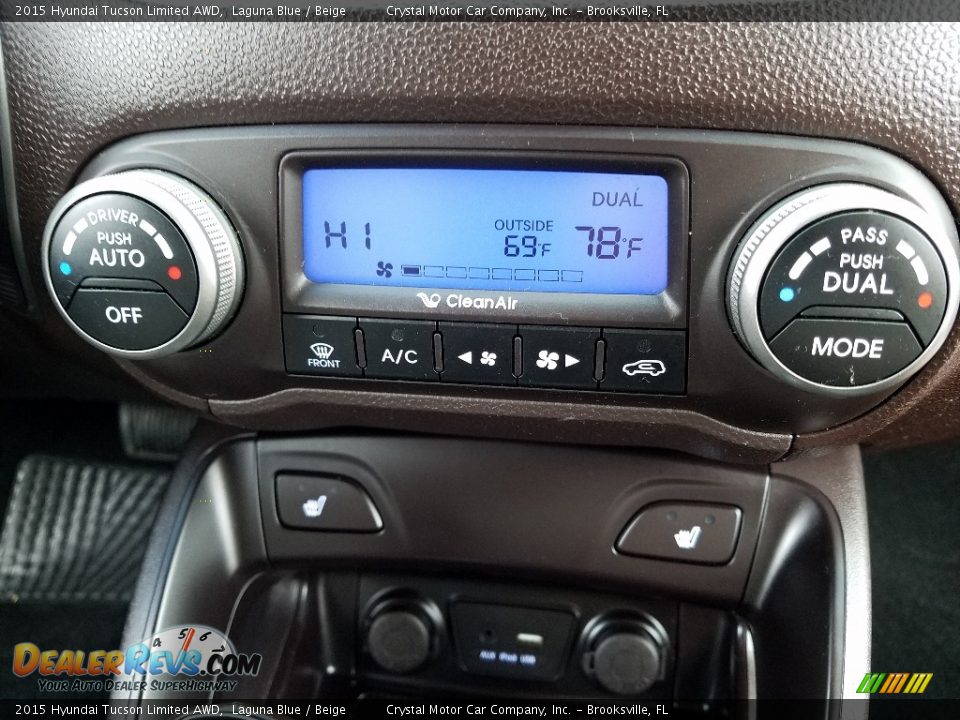 2015 Hyundai Tucson Limited AWD Laguna Blue / Beige Photo #16